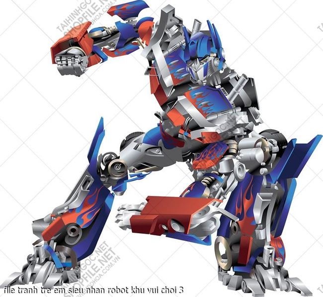 file tranh tre em sieu nhan robot khu vui choi 3